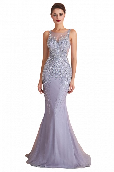 BMbridal Luxurious Lilac Crystal Prom Dress Mermaid Long Evening Gowns_1