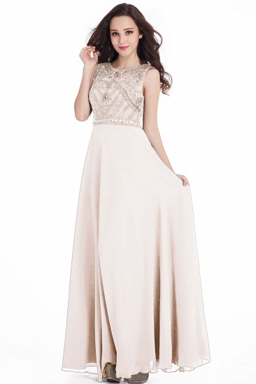 BMbridal Gorgeous Sleeveless Crystal Long Prom Dress Chiffon Evening Gowns Online_1
