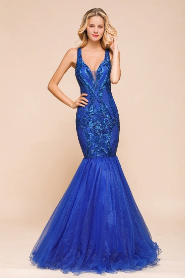 BMbridal Gorgeous Royal Blue Mermaid Prom Dress Long Sequins Evening Party Gowns Online_2