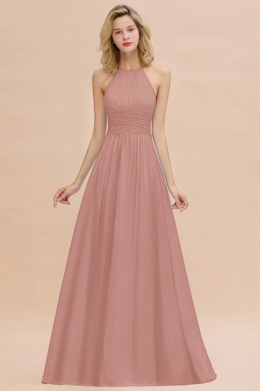 BMbridal Glamorous Halter Backless Long Affordable Bridesmaid Dresses with Ruffle_50