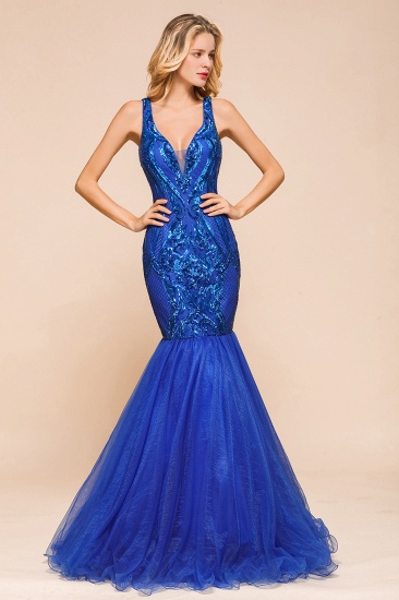 BMbridal Gorgeous Royal Blue Mermaid Prom Dress Long Sequins Evening Party Gowns Online_4