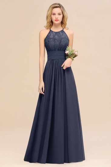 BMbridal Elegant Halter Ruffles Sleeveless Grape Lace Bridesmaid Dresses Affordable_39