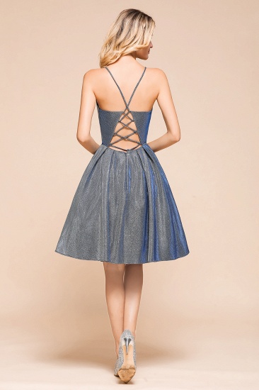 BMbridal Shinning Halter V-Neck Prom Dress Short Homecoming Dress Online_3