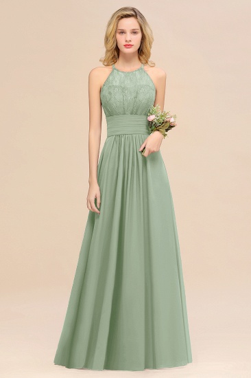 BMbridal Elegant Halter Ruffles Sleeveless Grape Lace Bridesmaid Dresses Affordable_41