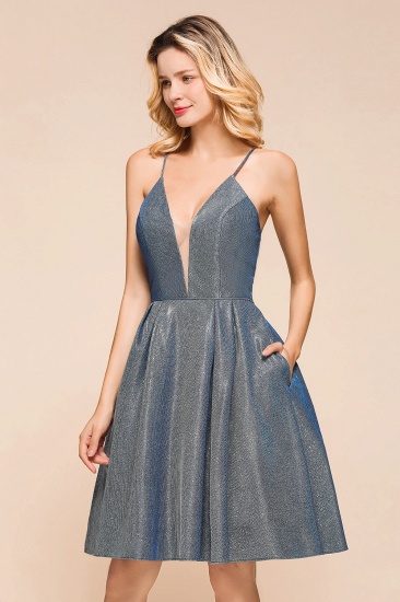 BMbridal Shinning Halter V-Neck Prom Dress Short Homecoming Dress Online_6