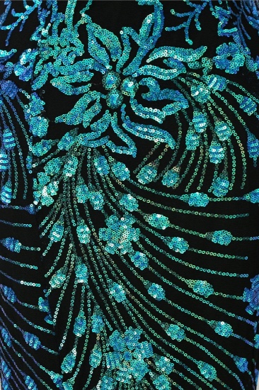 BMbridal Luxury Tulle V-Neck Sleeveless Mermaid Prom Dress with Sequins_7