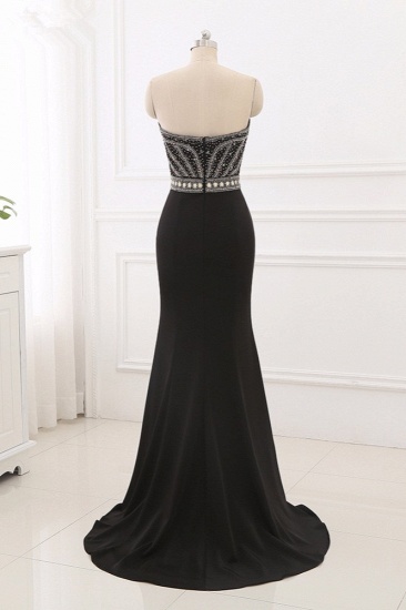 BMbridal Gorgeous Strapless Sweetheart Black Mermaid Prom Dresses with Rhinestones Online_3