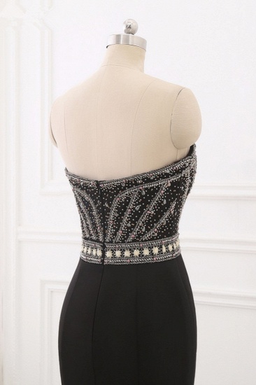 BMbridal Gorgeous Strapless Sweetheart Black Mermaid Prom Dresses with Rhinestones Online_7