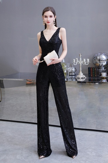 BMbridal Stunning Sequins V-Neck Sleeveless Jumpsuit Event Party Gowns On Sale_19