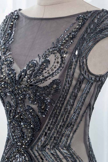 BMbridal Glamorous Jewel Black Mermaid Prom Dresses with Appliques Rhinestones_5