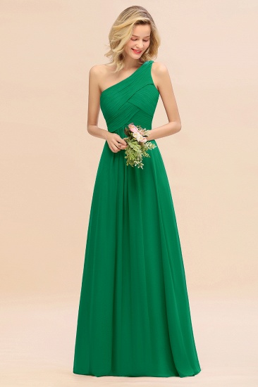 Elegante Rüschen One Shoulder Prom Kleider | A-Line ärmellose Abendkleider_49