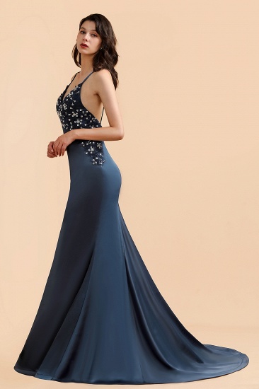 BMbridal Affordable Spaghetti Straps V-Neck Prom Dresses Sleeveless Appliques Beadings Party Dresses Online_7