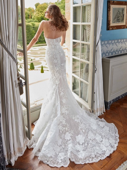BMbridal Sweetheart Mermaid Wedding Dress With Lace Appliques_3