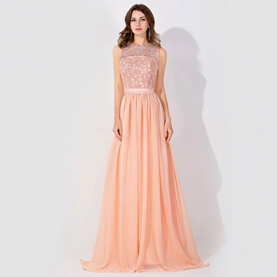 BMbridal A-line Chiffon Tulle Lace Ruffles Bridesmaid Dress_5