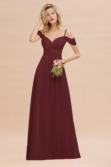 BMbridal Off-the-Shoulder Sweetheart Ruched Long Bridesmaid Dress Online_10