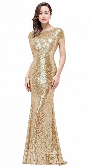 BMbridal Women Sparkly Rose Gold Long Sequins Bridesmaid Dress_6