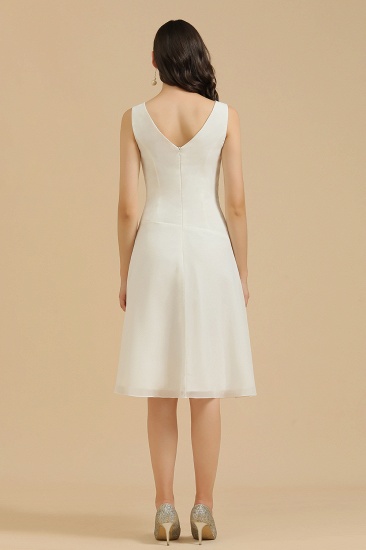 BMbridal V-Neck Knee-length Chiffon Bridesmaid Dress online_3
