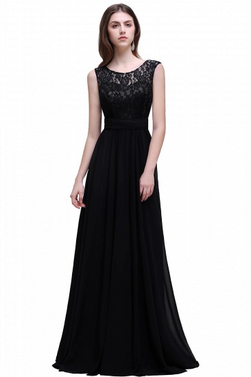 BMbridal Sleeveless Lace Long Chiffon Prom Dress Online_5