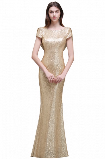 BMbridal Women Sparkly Rose Gold Long Sequins Bridesmaid Dress_3