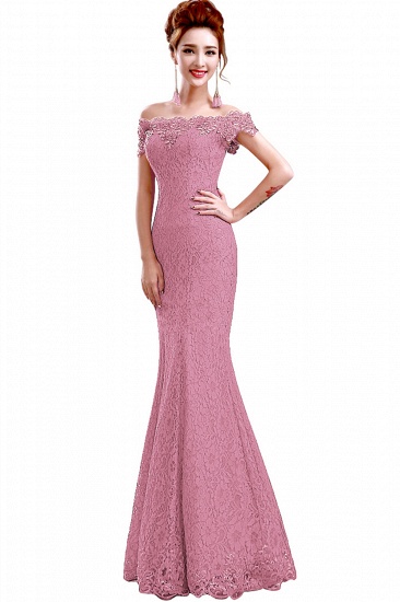 BMbridal Off-the-Shoulder Lace Mermaid Prom Dress Long Evening Party Gowns Online_5