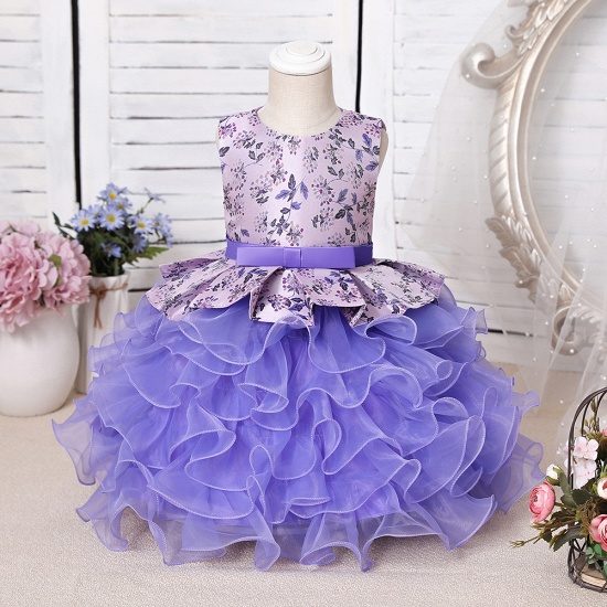 BMbridal Tulle Purple Lovely Flower Girl Dress_1