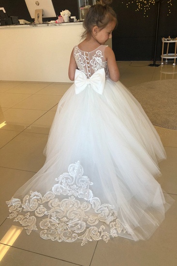 BMbridal Lovely Tulle Flower Girl Dress With Lace_2