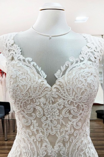 BMbridal Ivory Sweetheart Lace Mermaid Wedding Dresses_5