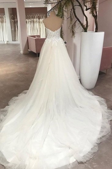 Bmbridal Sweetheart Princess Wedding Dress Tulle Lace Bridal Gown_3
