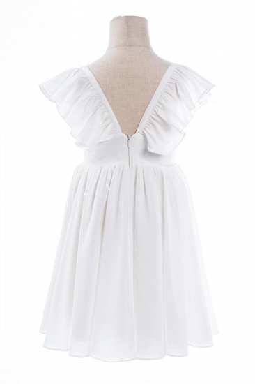 BMbridal White Cap Sleeve Little Flower Girl Dress Online_11