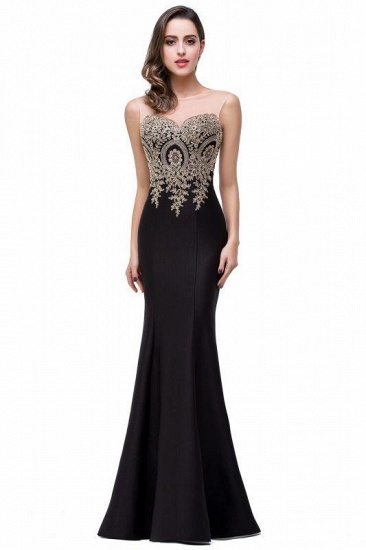 BMbridal Sleeveless Mermaid Long Evening Gowns With Lace Appliques_8