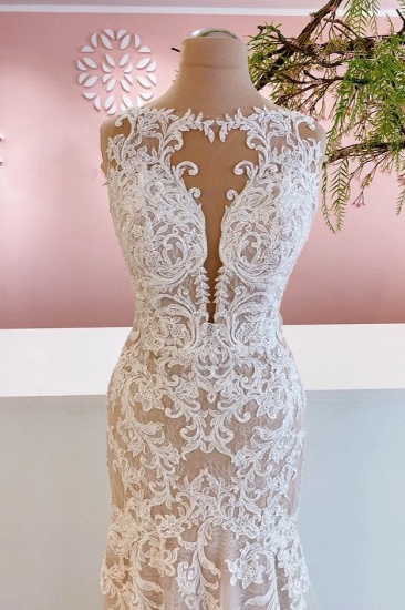 BMbridal Lace Mermaid Wedding Dress Long Bridal Gowns Online_4
