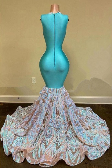 Bmbridal Sequins Mermaid Prom Dress Long Special Design_3
