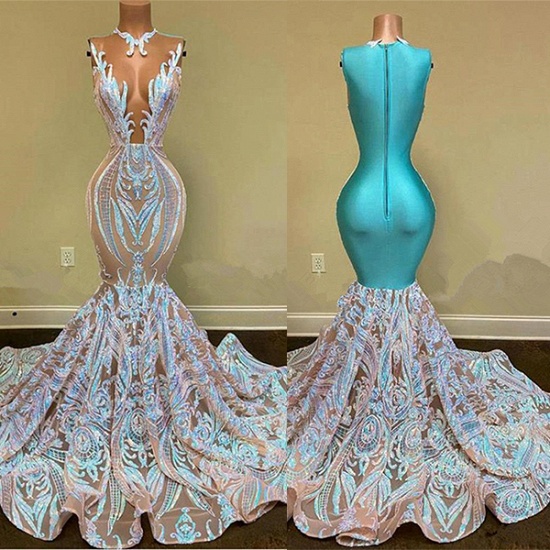 Bmbridal Sequins Mermaid Prom Dress Long Special Design_1
