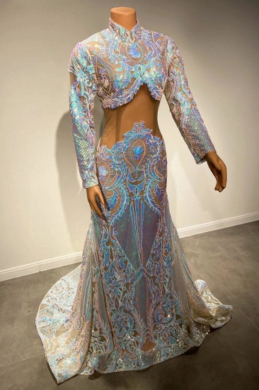 Bmbridal Long Sleeves Prom Dress Mermaid Sequins Online_5