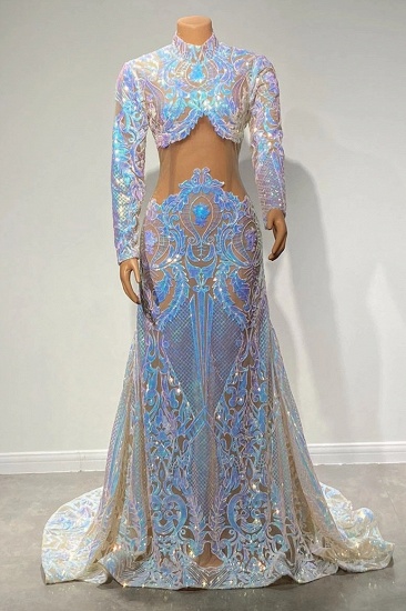 Bmbridal Long Sleeves Prom Dress Mermaid Sequins Online_1