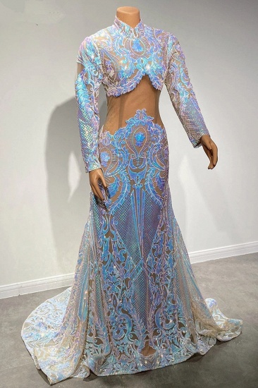 Bmbridal Long Sleeves Prom Dress Mermaid Sequins Online_3