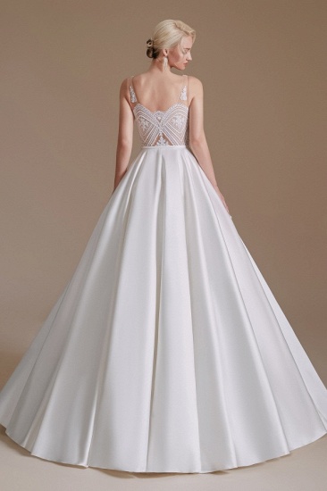 BMbridal V-Neck Sleeveless Wedding Dress Princess Bridal Gowns_5