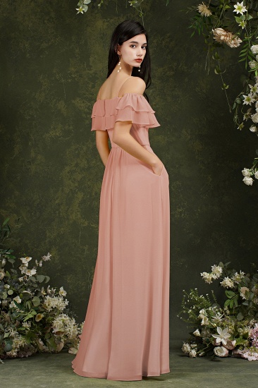 Bmbridal Off-the-Shoulder Bridesmaid Dress Ruffles With Slit_10