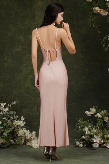 BMbridal Elegant Sleeveless Dusty Pink Prom Dress Sleeveless With Split_3