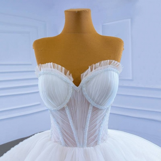 Bmbridal Sweetheart Tulle Ball Gown Wedding Dress Sleeveless_4