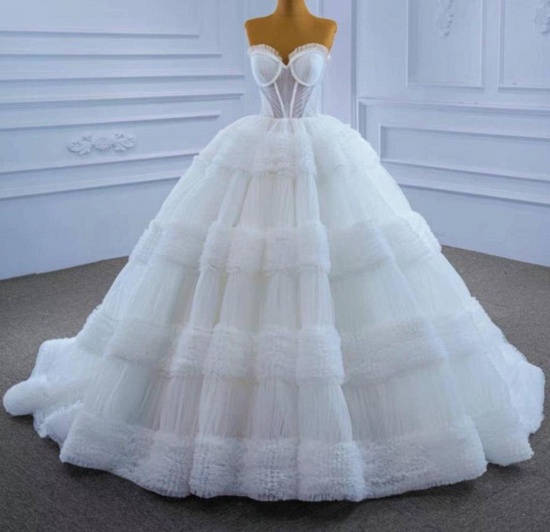 Bmbridal Sweetheart Tulle Ball Gown Wedding Dress Sleeveless_3