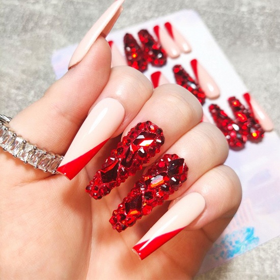Molisaka Red Rhinestones for Nails, Multi-Shape Big Nail Gems for Acrylic  Nails Design Kit, Bling Nail Crystals Diamonds with Rhinestone Picker  Accessories