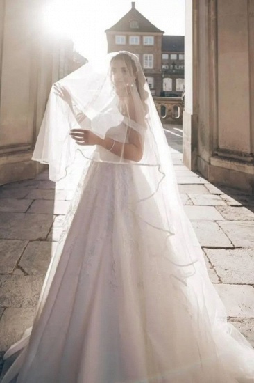 Bmbridal schulterfreies weißes Hochzeitskleid, Prinzessin, Reißverschluss hinten_3