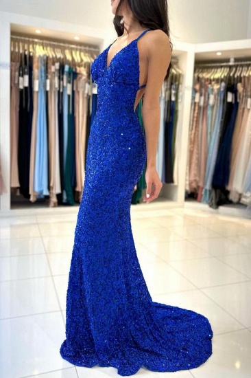 Bmbridal Royal Blue Mermaid Evening Dress Sleeveless_4