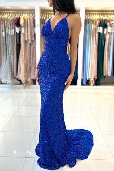 Bmbridal Royal Blue Mermaid Evening Dress Sleeveless_2