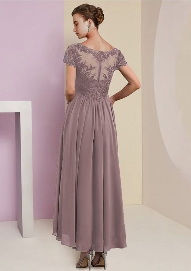 Bmbridal Teelanges Kleid für die Brautmutter mit V-Ausschnitt und Applikationen_5