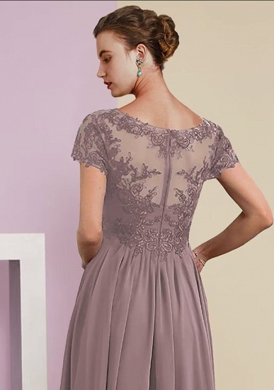Bmbridal Teelanges Kleid für die Brautmutter mit V-Ausschnitt und Applikationen_7