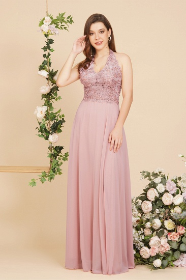Bmbridal V-Neck Sleeveless Prom Dress Long With Lace Appliques Online