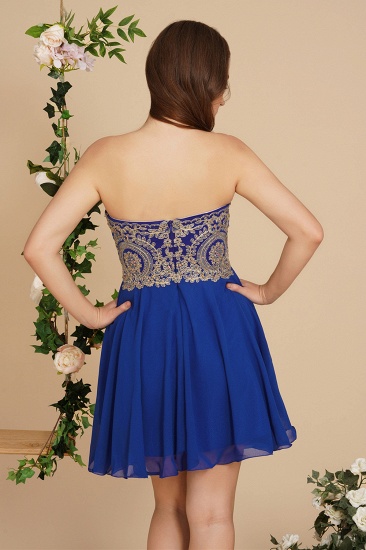 Bmbridal Royal Blue Short Homecoming Dress With Appliques_3