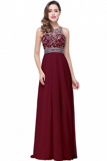 BMbridal A-line Jewel Chiffon Prom Dress with Beading_2